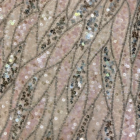 NWT Mac Duggal 4982 Rose Gold Embellished One Shoulder Gown w Sequin Belt - Sz 4 - Picture 8 of 13